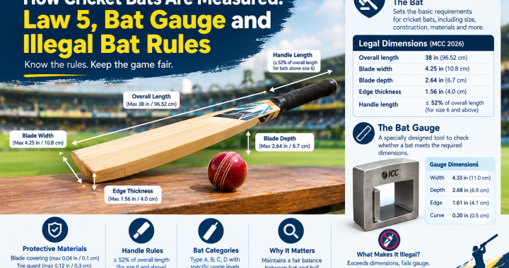 How Cricket Bats Are Measured: Law 5, Bat Gauge and Bat Rules